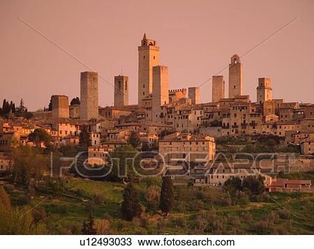 Tuscany, Italy, San Gimignano, Toscana, Europe, Scenic view of the medieval town of San Gimignano in the Chianti Region. View Large Photo Image Stock Image - Tuscany, Italy, San Gimignano, Toscana, Europe, Scenic view of the medieval town of San Gimignano in the Chianti Region.. Fotosearch