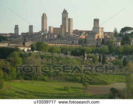 Tuscany, Italy, San Gimignano, Toscana, Europe, Scenic view of the medieval town of San Gimignano in the Chianti Region. View Large Photo Image Stock Photo - Tuscany, Italy, San Gimignano, Toscana, Europe, Scenic view of the medieval town of San Gimignano in the Chianti Region.. Fotosearch