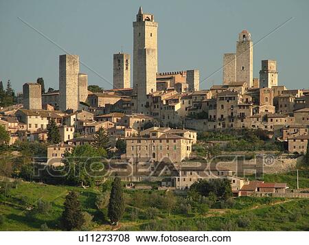 Tuscany, Italy, San Gimignano, Toscana, Europe, Scenic view of the medieval town of San Gimignano in the Chianti Region. View Large Photo Image Stock Photo - Tuscany, Italy, San Gimignano, Toscana, Europe, Scenic view of the medieval town of San Gimignano in the Chianti Region.. Fotosearch