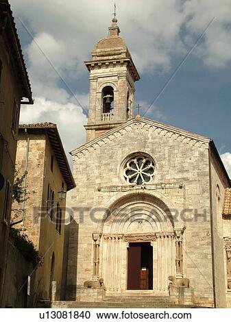 Tuscany, Italy, San Quirico d'Orcia, Toscana, Europe, 12th-century Romanesque Collegiata in the small town of San Quirico d'Orcia. View Large Photo Image Stock Image - Tuscany, Italy, San Quirico d'Orcia, Toscana, Europe, 12th-century Romanesque Collegiata in the small town of San Quirico d'Orcia.. Fotosearch