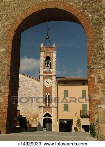 Tuscany, Italy, San Quirico d'Orcia, Toscana, Europe, Entrance gate to the small town of San Quirico d'Orcia. View Large Photo Image Stock Image - Tuscany, Italy, San Quirico d'Orcia, Toscana, Europe, Entrance gate to the small town of San Quirico d'Orcia.. Fotosearch