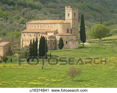 Tuscany, Italy, Sant'Antimo, Toscana, Europe, 13th-century Romanesque Abbazia di Sant'Antimo. View Large Photo Image Stock Image - Tuscany, Italy, Sant'Antimo, Toscana, Europe, 13th-century Romanesque Abbazia di Sant'Antimo.. Fotosearch