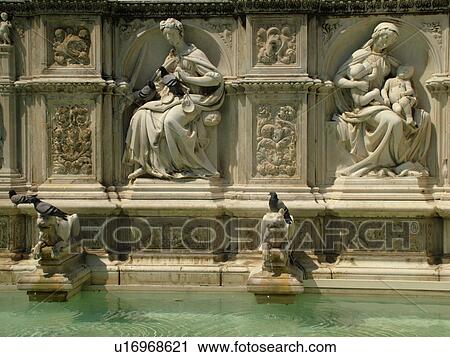 Tuscany, Italy, Siena, Toscana, Europe, Fonte Gaia (Gay Fountain) in Piazza del Campo in the city of Siena. View Large Photo Image Stock Image - Tuscany, Italy, Siena, Toscana, Europe, Fonte Gaia (Gay Fountain) in Piazza del Campo in the city of Siena.. Fotosearch