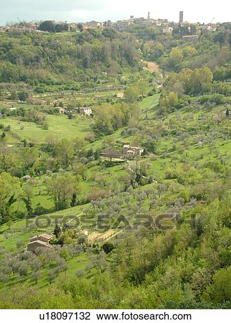 Tuscany, Italy, Volterra, Toscana, Europe, Scenic view of the medieval hill town of Volterra and the countryside of Tuscany. View Large Photo Image Stock Image - Tuscany, Italy, Volterra, Toscana, Europe, Scenic view of the medieval hill town of Volterra and the countryside of Tuscany.. Fotosearch