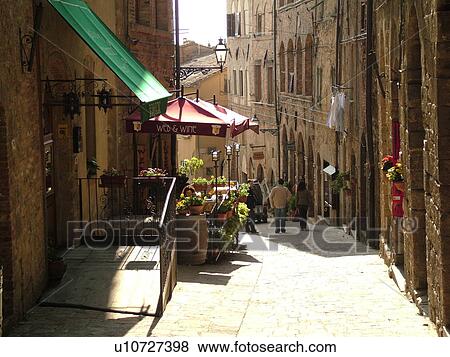 Tuscany, Italy, Volterra, Toscana, Europe, Narrow street in downtown Volterra. View Large Photo Image Stock Photo - Tuscany, Italy, Volterra, Toscana, Europe, Narrow street in downtown Volterra.. Fotosearch