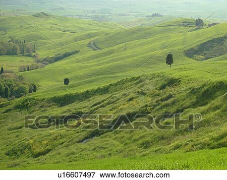 Stock Photo -  Tuscany, Italy, Volterra, Toscana, Europe, Scenic countryside of Tuscany near Volterra.. Fotosearch