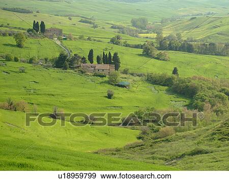 Tuscany, Italy, Volterra, Toscana, Europe, Scenic view of a Tuscan farmhouse in the countryside of Tuscany near Volterra. View Large Photo Image Stock Photo - Tuscany, Italy, Volterra, Toscana, Europe, Scenic view of a Tuscan farmhouse in the countryside of Tuscany near Volterra.. Fotosearch