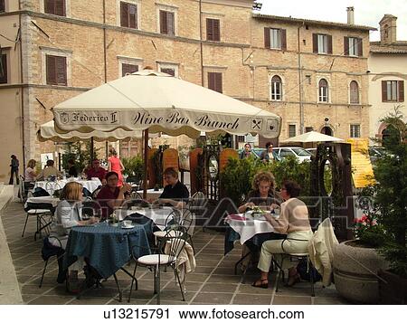 Umbria, Italy, Montefalco, Europe, Outdoor cafT in the piazza in downtown Montefalco. View Large Photo Image Stock Image - Umbria, Italy, Montefalco, Europe, Outdoor cafT in the piazza in downtown Montefalco.. Fotosearch