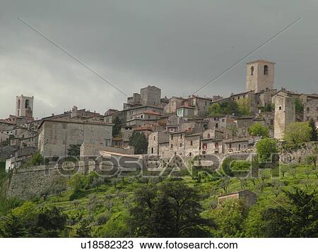 Umbria, Italy, Narni, Europe, Scenic view of the medieval walled hill town of Narni. View Large Photo Image Stock Image - Umbria, Italy, Narni, Europe, Scenic view of the medieval walled hill town of Narni.. Fotosearch