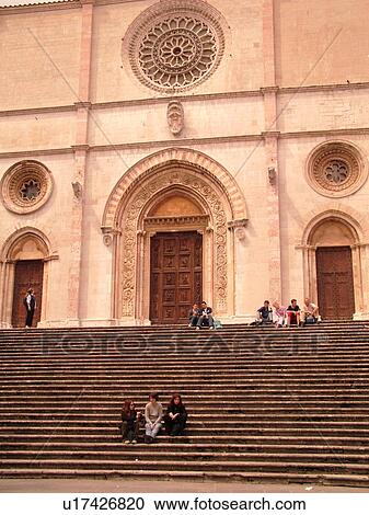Umbria, Italy, Todi, Europe, Cathedral in the Piazza del Popolo in the medieval hilltop town of Todi. View Large Photo Image Stock Image - Umbria, Italy, Todi, Europe, Cathedral in the Piazza del Popolo in the medieval hilltop town of Todi.. Fotosearch