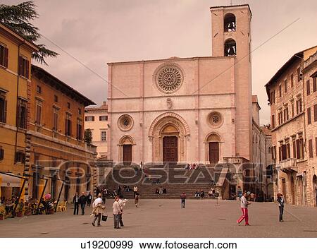Umbria, Italy, Todi, Europe, Cathedral in the Piazza del Popolo in the medieval hilltop town of Todi. View Large Photo Image Stock Photo - Umbria, Italy, Todi, Europe, Cathedral in the Piazza del Popolo in the medieval hilltop town of Todi.. Fotosearch