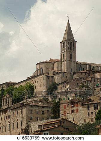 Umbria, Italy, Todi, Europe, Tempio di San Fortunato and the hilltop medieval town of Todi. View Large Photo Image Stock Photo - Umbria, Italy, Todi, Europe, Tempio di San Fortunato and the hilltop medieval town of Todi.. Fotosearch