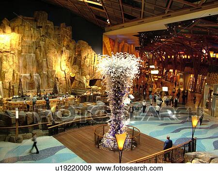 Stock Photo -  Uncasville, CT, Connecticut, Mohegan Sun Casino, Casino of the Sky, interior. Fotosearch