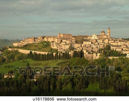 Urbino, Marche, Italy, Europe, Scenic view of the medieval hill town of Urbino. View Large Photo Image Stock Photograph - Urbino, Marche, Italy, Europe, Scenic view of the medieval hill town of Urbino.. Fotosearch