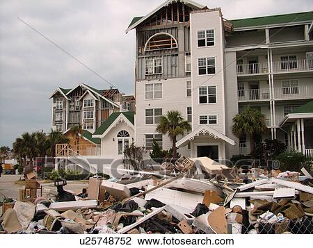 Stock Image -  Vero Beach, FL, Florida, Hurricane damage. Fotosearch