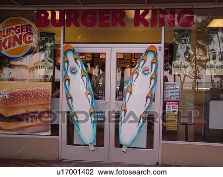 Waikiki, Honolulu, Oahu, HI, Hawaii, Burger King, entrance, surfboards as door handles View Large Photo Image Stock Image - Waikiki, Honolulu, Oahu, HI, Hawaii, Burger King, entrance, surfboards as door handles. Fotosearch