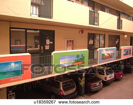 Stock Photo -  Waikiki, Honolulu, Oahu, HI, Hawaii, Hokondo Waikiki Beachside Hotel/Hostel. Fotosearch