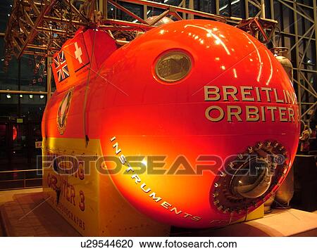 Stock Image -  Washington, DC, District of Columbia, D. C National Air and Space Museum of the Smithsonian Institute, interior, Breitling Orbiter 3 Gondola. Fotosearch