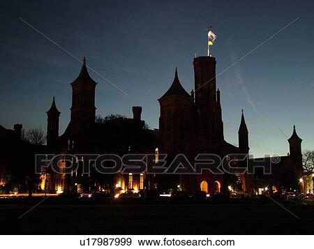 Washington, DC, District of Columbia, D. C Smithsonian Institute buildings, The Castle, National Mall, evening View Large Photo Image Stock Photo - Washington, DC, District of Columbia, D. C Smithsonian Institute buildings, The Castle, National Mall, evening. Fotosearch