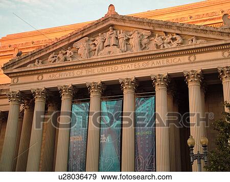 Stock Photo -  Washington, DC, District of Columbia, D. C National Archives, Archives of the United States of America. Fotosearch