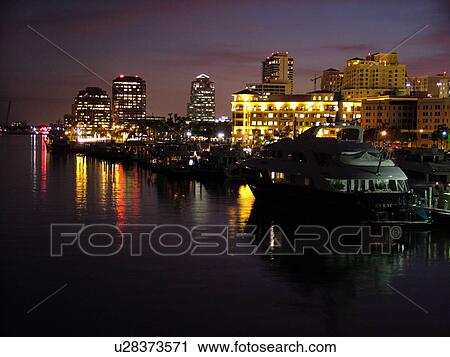 West Palm Beach, FL, Florida, Lake Worth, marina, skyline, evening View Large Photo Image Stock Image - West Palm Beach, FL, Florida, Lake Worth, marina, skyline, evening. Fotosearch