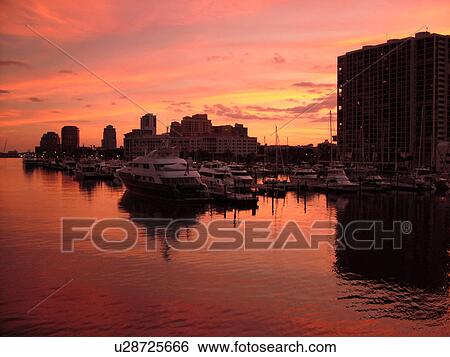 West Palm Beach, FL, Florida, Lake Worth, skyline, marina, sunset View Large Photo Image Stock Photograph - West Palm Beach, FL, Florida, Lake Worth, skyline, marina, sunset. Fotosearch