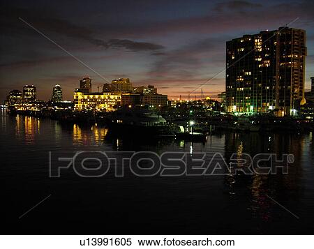 West Palm Beach, FL, Florida, Lake Worth, marina, skyline, evening View Large Photo Image Stock Photography - West Palm Beach, FL, Florida, Lake Worth, marina, skyline, evening. Fotosearch