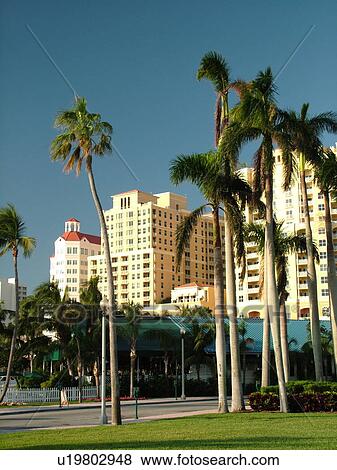 Stock Photo -  West Palm Beach, FL, Florida, downtown, resorts, hotels. Fotosearch