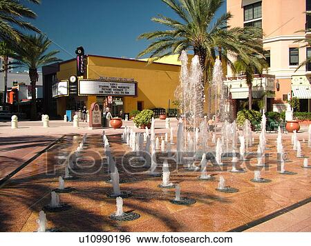 West Palm Beach, FL, Florida, downtown, Nancy M. Graham Centennial Square, dancing fountain, Cuillo Centre for the Arts View Large Photo Image Stock Photograph - West Palm Beach, FL, Florida, downtown, Nancy M. Graham Centennial Square, dancing fountain, Cuillo Centre for the Arts. Fotosearch
