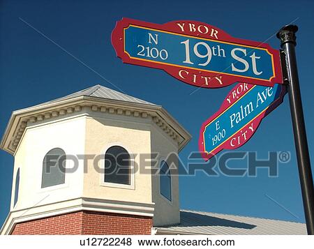 Ybor City, FL, Florida, Tampa, Tampa Bay, downtown, 19th and Palm, street signs View Large Photo Image Stock Photo - Ybor City, FL, Florida, Tampa, Tampa Bay, downtown, 19th and Palm, street signs. Fotosearch
