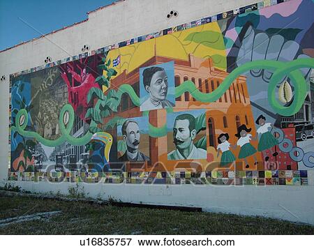 Ybor City, FL, Florida, Tampa, Tampa Bay, colorful wall mural View Large Photo Image Stock Photo - Ybor City, FL, Florida, Tampa, Tampa Bay, colorful wall mural. Fotosearch
