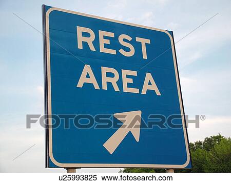 إشارة الطرق منطقة الاستراحة عدل أخرج معرض الصور الفوتوغرافية U25993825 Fotosearch