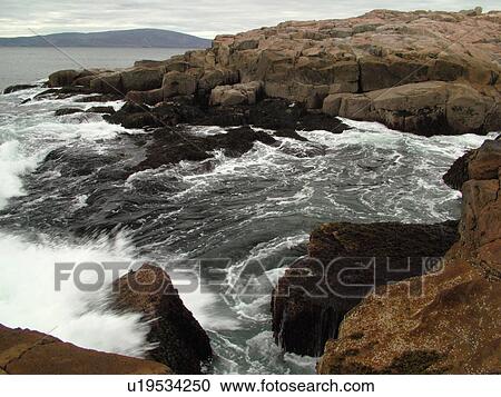 Acadia National Park, ME, Maine, Mount Desert Island, Atlantic Ocean, Frenchman Bay, Schoodic Peninsula, Schoodic Point, scenic coastline View Large Photo Image Stock Image - Acadia National Park, ME, Maine, Mount Desert Island, Atlantic Ocean, Frenchman Bay, Schoodic Peninsula, Schoodic Point, scenic coastline. Fotosearch