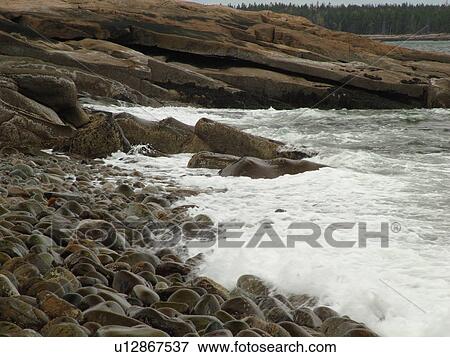 Acadia National Park, ME, Maine, Mount Desert Island, Atlantic Ocean, Frenchman Bay, Schoodic Peninsula, Schoodic Point, scenic coastline View Large Photo Image Stock Photo - Acadia National Park, ME, Maine, Mount Desert Island, Atlantic Ocean, Frenchman Bay, Schoodic Peninsula, Schoodic Point, scenic coastline. Fotosearch