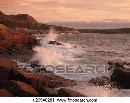 Acadia National Park, ME, Maine, Atlantic Ocean, Mount Desert Island, Otter Point, scenic coastline View Large Photo Image Stock Image - Acadia National Park, ME, Maine, Atlantic Ocean, Mount Desert Island, Otter Point, scenic coastline. Fotosearch