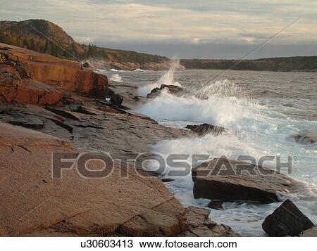 Acadia National Park, ME, Maine, Atlantic Ocean, Mount Desert Island, Otter Point, scenic coastline View Large Photo Image Stock Image - Acadia National Park, ME, Maine, Atlantic Ocean, Mount Desert Island, Otter Point, scenic coastline. Fotosearch