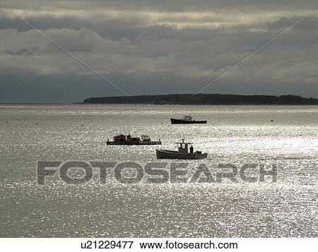 Acadia National Park, ME, Maine, Atlantic Ocean, Mount Desert Island, Hunters Head, lobster boats View Large Photo Image Stock Photo - Acadia National Park, ME, Maine, Atlantic Ocean, Mount Desert Island, Hunters Head, lobster boats. Fotosearch