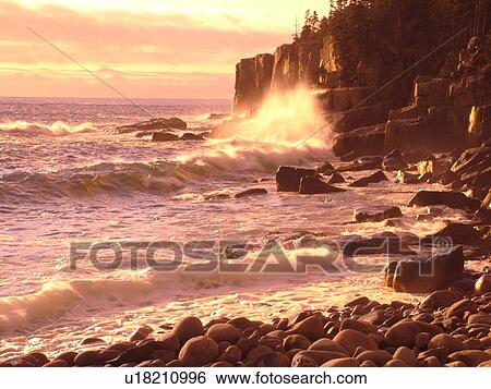 Acadia National Park, ME, Maine, Atlantic Ocean, Mount Desert Island, Otter Point, scenic coastline View Large Photo Image Stock Photograph - Acadia National Park, ME, Maine, Atlantic Ocean, Mount Desert Island, Otter Point, scenic coastline. Fotosearch