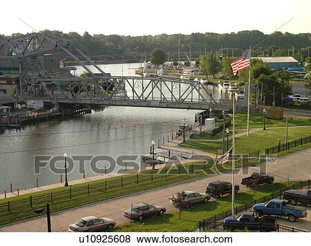 Stock Photo -  Ashtabula, OH, Ohio, Lake Erie, Ashtabula Harbor, River. Fotosearch