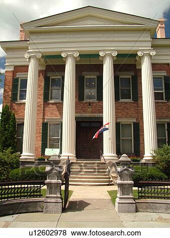 Stock Photo -  Auburn, NY, New York, Finger Lakes Region, The Cayuga Museum/Case Research Lab Museum, The Case Research Laboratory. Fotosearch