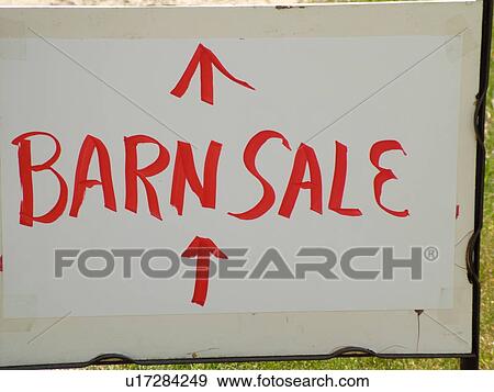 Stock Photo -  Barn Sale sign. Fotosearch
