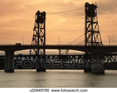 Bath, ME, Maine, Kennebec River, bridge, sunrise View Large Photo Image Stock Image - Bath, ME, Maine, Kennebec River, bridge, sunrise. Fotosearch