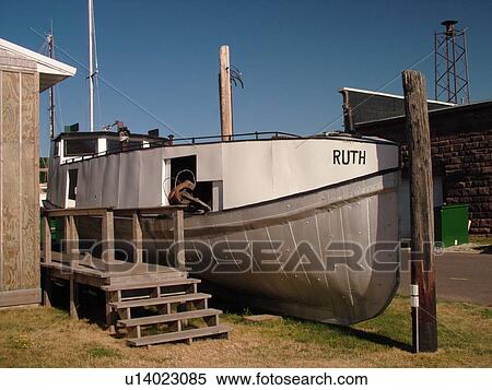 Stock Photography -  Bayfield, WI, Wisconsin, Lake Superior, Maritime Museum. Fotosearch
