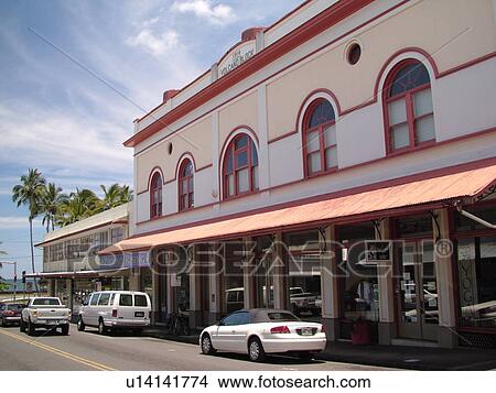 Picture -  Big Island, Island of Hawaii, HI, Hawaii, Hilo, Historic Downtown Hilo . Fotosearch