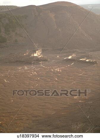 Picture -  Big Island, Island of Hawaii, HI, Hawaii, Hawaii Volcanoes National Park, Kilauea Iki Crater, Kilauea Iki Overlook, volcano. Fotosearch