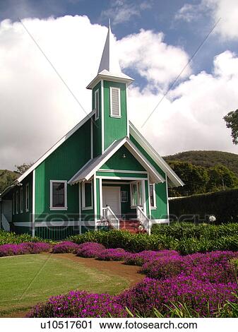 Big Island, Island of Hawaii, HI, Hawaii, Northern Hawaii, Waimea, Ke Ola Mau Loa Church ca. 1931at Church Row, green-steepled church View Large Photo Image Stock Image - Big Island, Island of Hawaii, HI, Hawaii, Northern Hawaii, Waimea, Ke Ola Mau Loa Church ca. 1931at Church Row, green-steepled church. Fotosearch