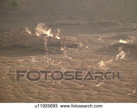 Stock Image -  Big Island, Island of Hawaii, HI, Hawaii, Hawaii Volcanoes National Park, Kilauea Iki Crater, Kilauea Iki Overlook, volcano. Fotosearch