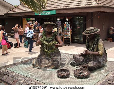 Big Island, Island of Hawaii, HI, Hawaii, West Shore, Kona International Airport at Keahole, statue of the Lei Makers View Large Photo Image Stock Image - Big Island, Island of Hawaii, HI, Hawaii, West Shore, Kona International Airport at Keahole, statue of the Lei Makers. Fotosearch