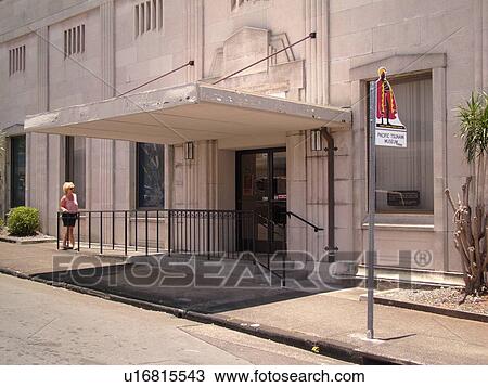 Stock Image -  Big Island, Island of Hawaii, HI, Hawaii, Hilo, Historic Downtown Hilo, Pacific Tsunami Museum. Fotosearch