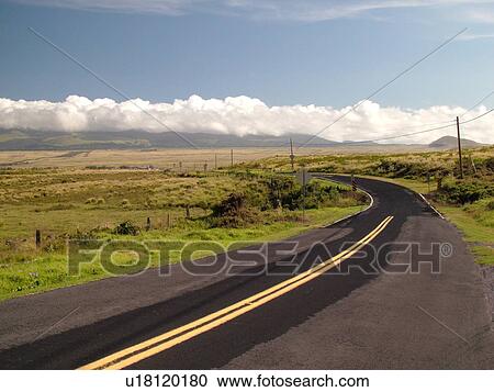 Stock Image -  Big Island, Island of Hawaii, HI, Hawaii, Northern Hawaii, Waimea, Saddle Road, Route 200. Fotosearch
